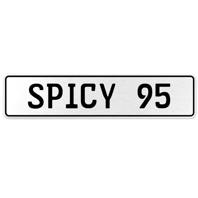 Vintage Parts USA 556573 Spicy 95 White Aluminum Street Sign Mancave