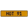 thumbnail image 1 of Vintage Parts USA 558747 Hot 91 - Yellow Aluminum Street Sign Mancave Euro Plate Name Door Sign Wall, 1 of 1