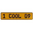 thumbnail image 1 of Vintage Parts USA 558863 1 Cool 09 - Yellow Aluminum Street Sign Mancave Euro Plate Name Door Sign Wall, 1 of 1