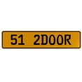 thumbnail image 1 of Vintage Parts USA 562965 51 2Door - Yellow Aluminum Street Sign Mancave Euro Plate Name Door Sign Wall, 1 of 1
