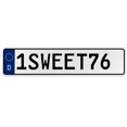 thumbnail image 1 of Vintage Parts USA 575484 1Sweet76 - White Aluminum Street Sign Mancave Euro Plate Name Door Sign Wall, 1 of 1