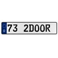 thumbnail image 1 of Vintage Parts USA 578154 73 2Door - White Aluminum Street Sign Mancave Euro Plate Name Door Sign Wall, 1 of 1