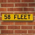 thumbnail image 1 of Vintage Parts USA  58 Fleet - Yellow Aluminum Street Sign Mancave Euro Plate Name Door Sign Wall - Yellow, 1 of 1
