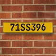 thumbnail image 1 of Vintage Parts USA  71SS396 - Yellow Aluminum Street Sign Mancave Euro Plate Name Door Sign Wall Art, 1 of 1