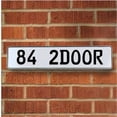thumbnail image 1 of Vintage Parts USA  84 2Door - White Aluminum Street Sign Mancave Euro Plate Name Door Sign Wall, 1 of 1