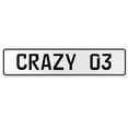 thumbnail image 1 of Vintage Parts USA  Crazy 03 - White Aluminum Street Sign Mancave Euro Plate Name Door Sign Wall, 1 of 1