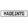 thumbnail image 1 of Vintage Parts USA  Madein70 - White Aluminum Street Sign Mancave Euro Plate Name Door Sign Wall, 1 of 1