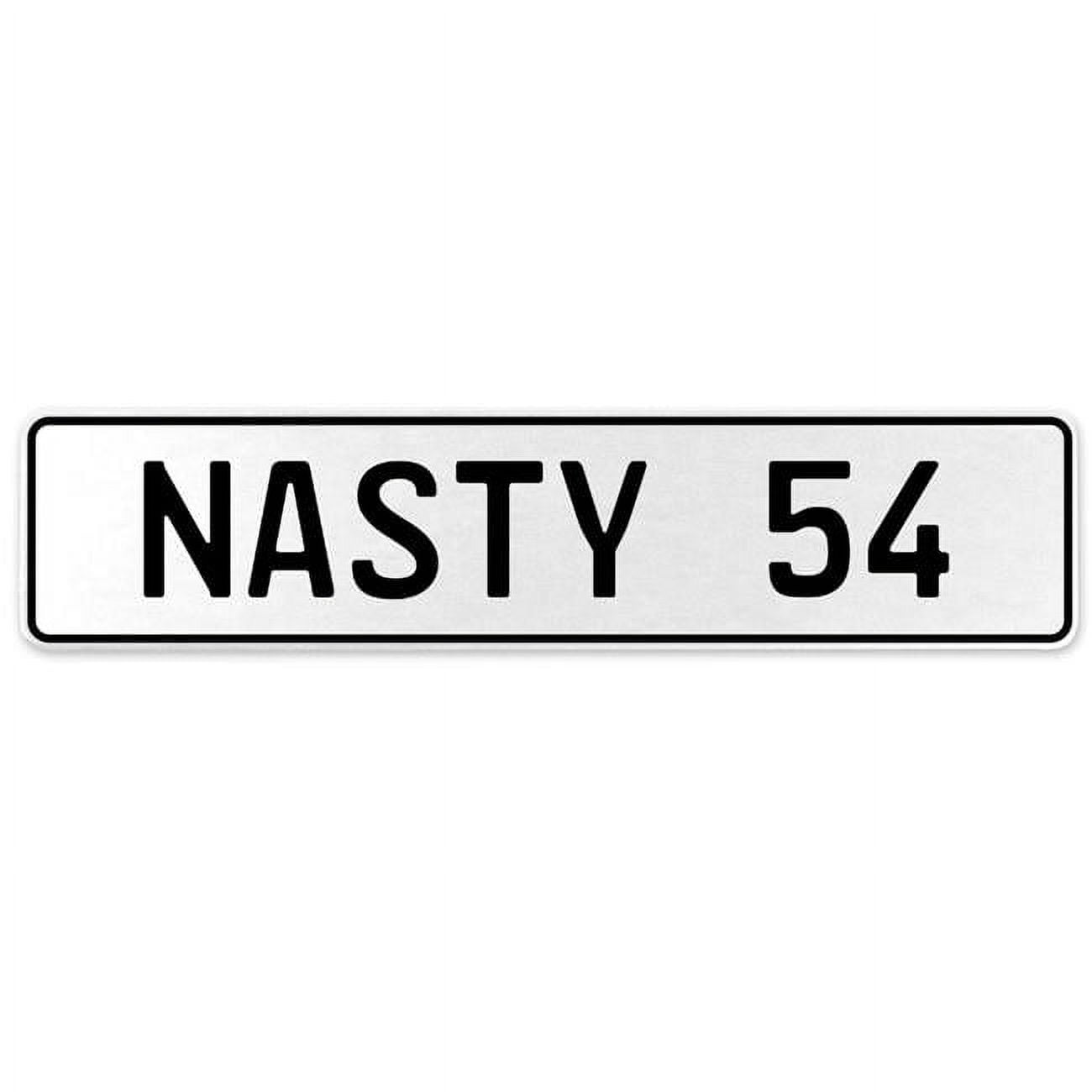 Vintage Parts USA Nasty 54 White Aluminum Street Sign Mancave Euro