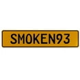 thumbnail image 1 of Vintage Parts USA  Smoken93 - Yellow Aluminum Street Sign Mancave Euro Plate Name Door Sign Wall, 1 of 1
