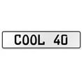 thumbnail image 1 of Vintage Parts USA  White Aluminum Street Sign Mancave Euro Plate Name Door Sign Wall Art, COOL 40, 1 of 1