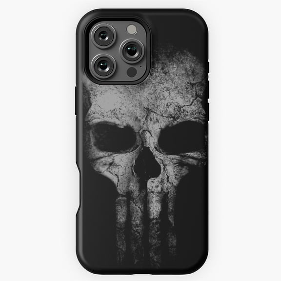 Vintage Pastel Punisher Skeleton Phone Case for iPhone 16 15 14 13 12 11 Pro Max M5901205