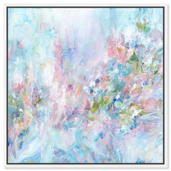 Vintage Pastels Canvas Print Pastel Wall Decor by Art Remedy, White Frame, 16 x 16