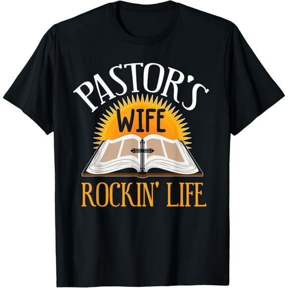 Vintage Pastor's Wife Rockin' Life Family Religion Preacher T-Shirt