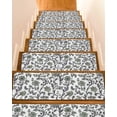 thumbnail image 1 of Vintage Pastoral Flowers Stair Treads Non Slip for Steps Green Flower Leaf Farmhouse Style 15 Pcs Reusable Adhesive Stair Runner Mats for Dogs Elders Carpet Treads Rugs for Staircase 8x30 In, 1 of 7