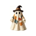 thumbnail image 1 of Vintage Patchwork Ghost Halloween Decorations,Resin Quilted Ghost Doll with Witch Hat,Halloween Decor Patchwork Ghosts,Rustic Fall Figurine Decoration for Mantel Shelf, 1 of 8