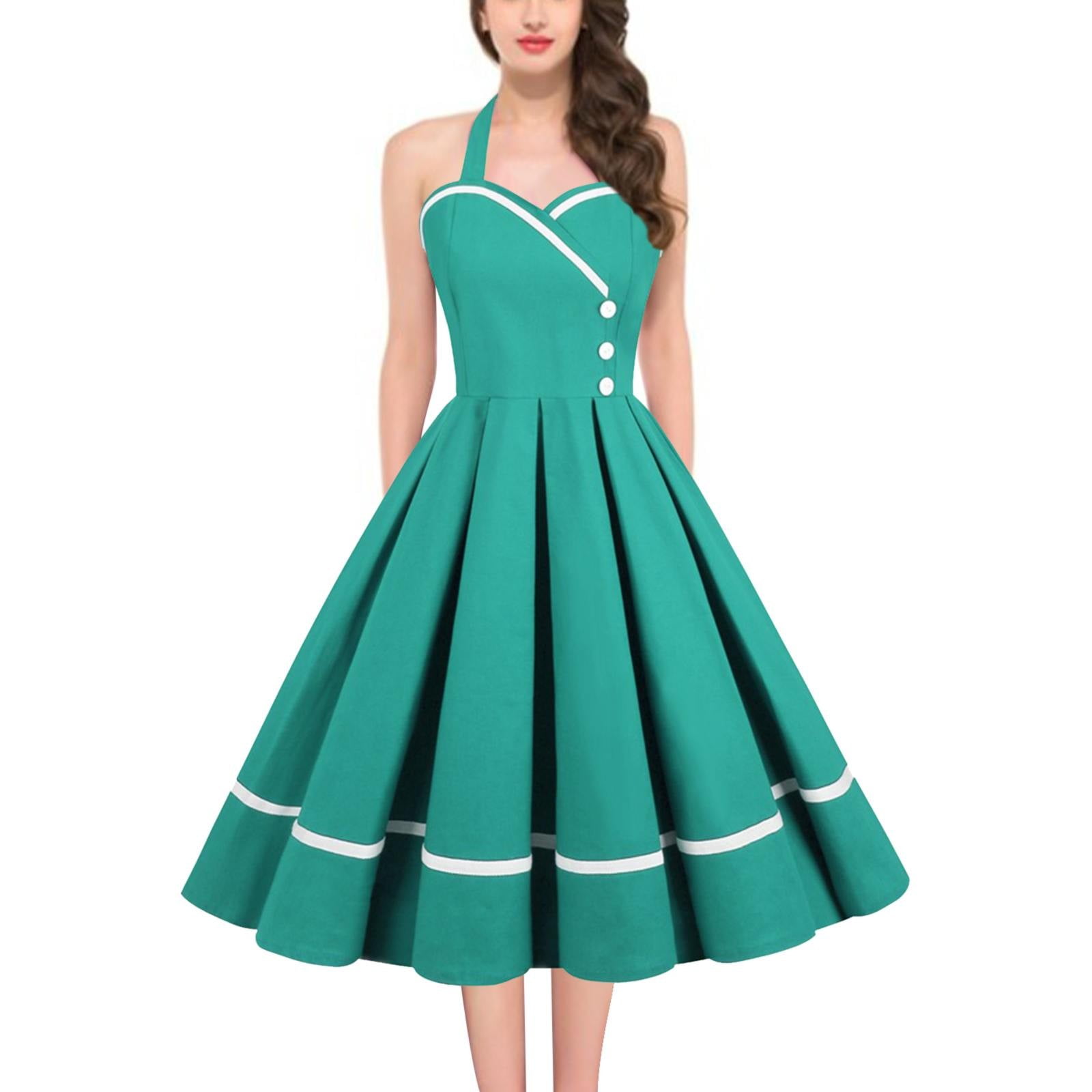 Vintage Receive Large 50S Dress Skirt Ruffled Dress Women Dresses for Women plus Size - Walmart.com