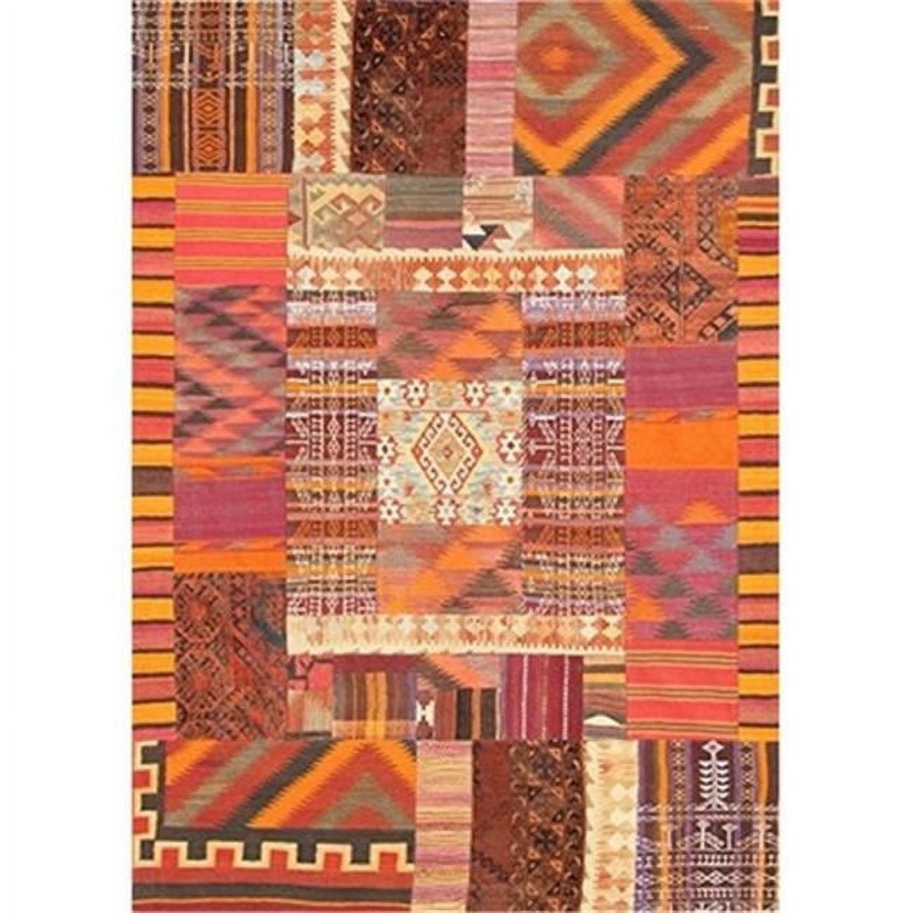 Vintage Patchwork Wool Area Rug