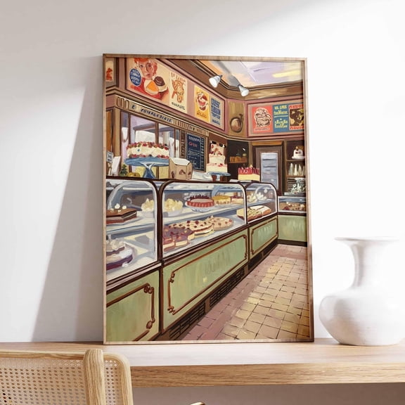 Vintage Patisserie Wall Art, Cafe Print, Food Print, French Bakery Poster, Cakes Poster, Kitchen Decor, Dessert Poster Wall Art, Modern Wall Decor, 16x24 UNFRAMED