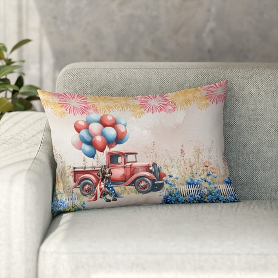 Vintage Patriotic German Shorthaired Pointer 4th of July Independence Memorial Day Pillowcase Double Sided GSP Lover Dog Gift Pillow Case Covers - 01006