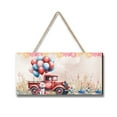 thumbnail image 1 of Vintage Patriotic Persian 4th of July Independence Memorial Day Landscape Wood Sign Cat Lover Kitten Owner Gifts Hanging Wall Home Decor - 01006, 1 of 5