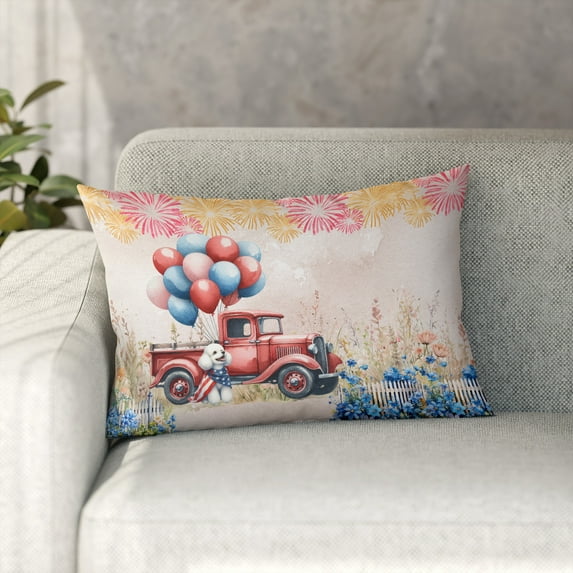 Vintage Patriotic Poodle 4th of July Independence Memorial Day Pillowcase Double Sided Poodles Dog Lover Gifts Idea Pillow Case Covers - 01006