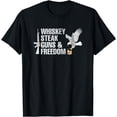 thumbnail image 1 of Vintage Patriotic Whiskey Steak Guns Freedom Whiskey Lover T-Shirt, 1 of 2