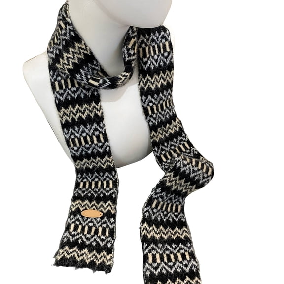 Vintage Pattern Autumn Winter Warm Scarf for Women 2025 Fashion Knitted Soft Scarf Lightweight Outdoor Scarves