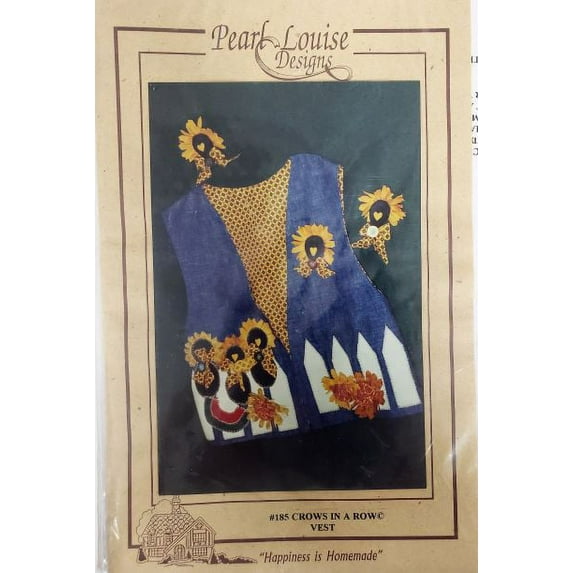 Vintage Pattern Pearl Louise Designs Crows In Row Vest #185