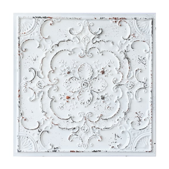 Vintage Pattern Tin Ceiling Tiles Decorative 3D panels for Luxury apartments PL19 Distress crack white black 10Pcs/pack