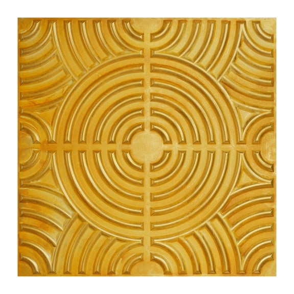 Vintage Pattern Tin Ceiling Tiles Decorative 3D panels for literary book bars PL84 Golden 10Pcs/pack