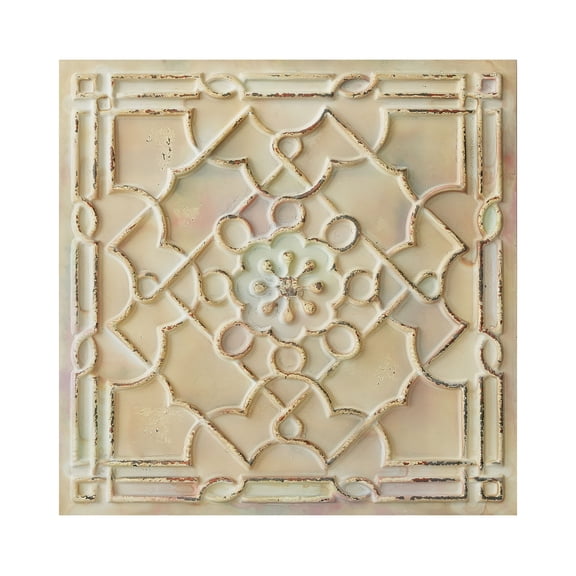 Vintage Pattern Tin Ceiling Tiles Emboss interior wall panel for HOTEL PL09 Distress crack multicolor white 10Pcs/pack