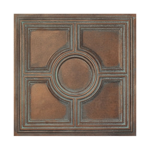 Vintage Pattern Tin Ceiling Tiles Emboss interior wall panel for living room PL37 Weathered copper 10Pcs/pack