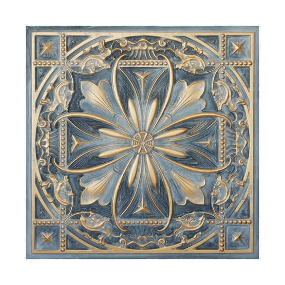 Vintage Pattern Tin Ceiling Tiles Plastic wall panels for Restaurant PL10 Smoked gold 10Pcs/pack
