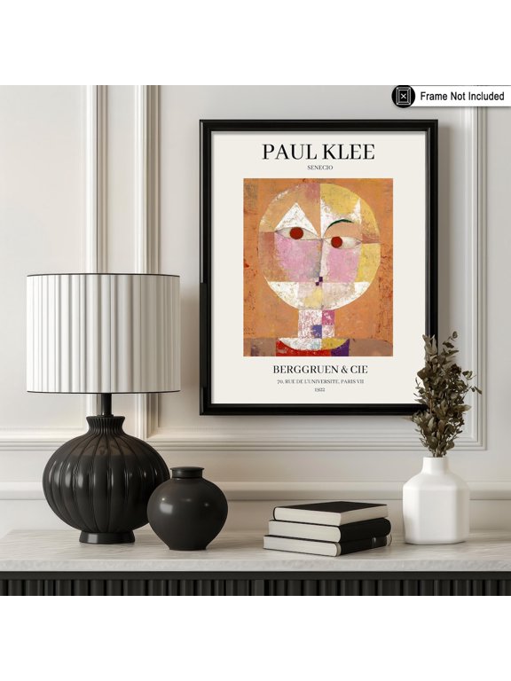 Vintage Paul Klee Retro Senecio Head Man Going Senile Cubism Wall Decor Poster Art Print
