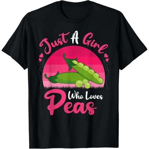 Vintage Pea Vegetable Lover Just A Girl Who Loves Peas T-Shirt