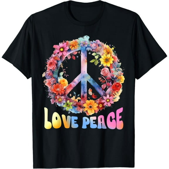 Vintage Peace Love 60s 70s Tie Dye Clothing T-Shirt