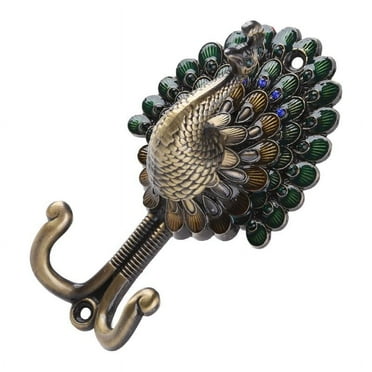 Vintage Peacock Hook Wall Towel Hook for Bathroom Zinc Alloy Coat Hooks Rustproof Hanger Kitchen Hardware Racks