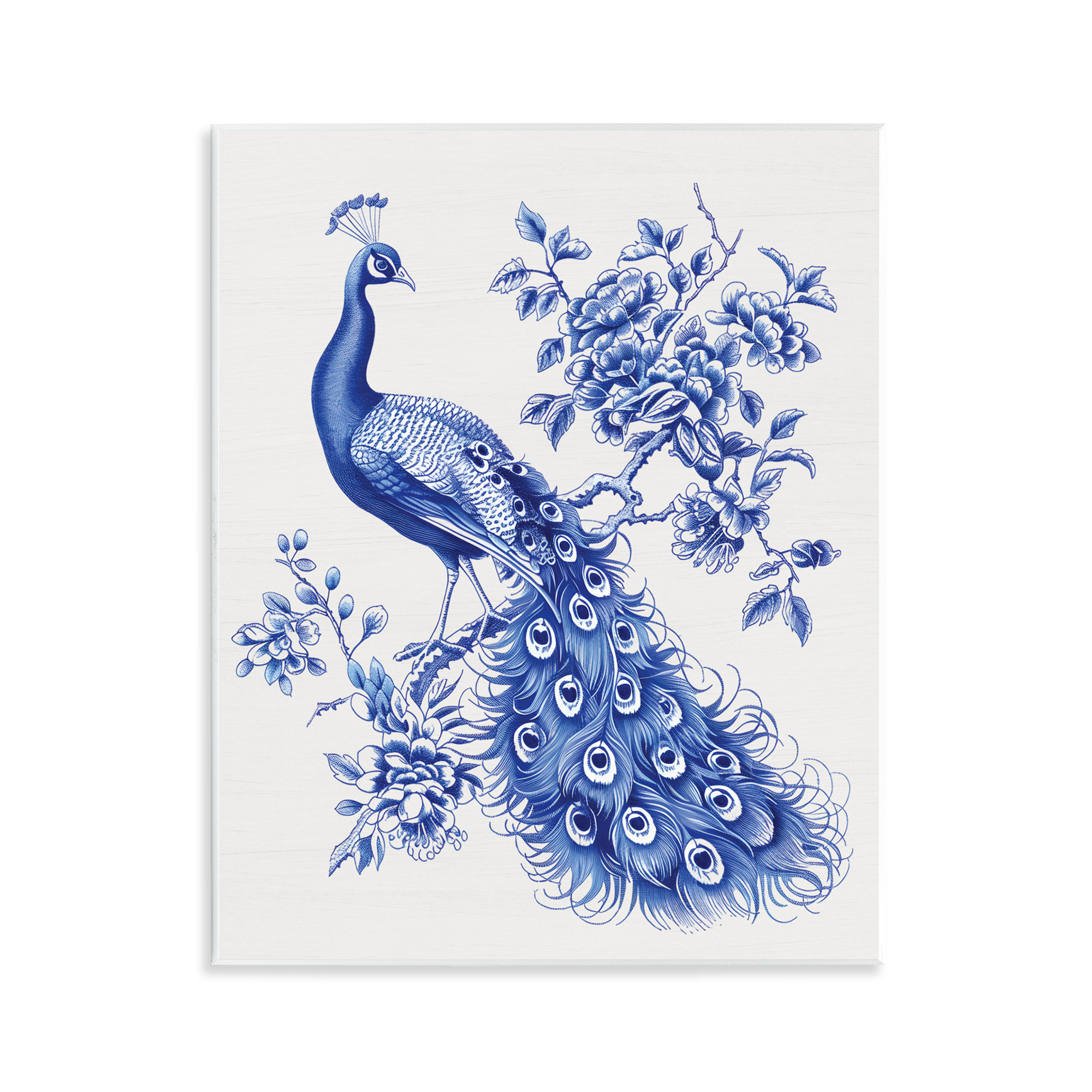 Vintage Peacock in Toile Style Wall Plaque Art, design by Lettered and ...