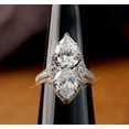thumbnail image 1 of Vintage Pear Cut Diamond Ring, Toi Et Moi Diamond Engagement Ring, Two Stone Diamond Ring, Antique Milgrain Ring, Women's Dome Ring, 925 Sterling Silver, 2.6 Ct Simulated Diamond, 1 of 5