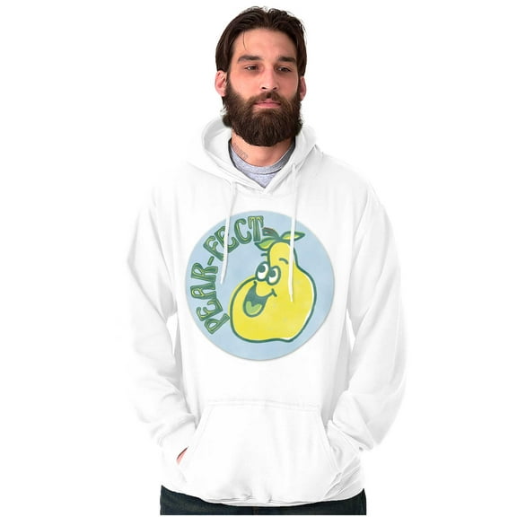 Vintage Pear-fect Fruit Pun Sticker Hoodie Sweatshirt Women Men Brisco Brands S