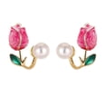 thumbnail image 1 of Vintage Pearl Crystal Earrings For Women Jewelry Flower Butterfly Women's' H0Z8, 1 of 8