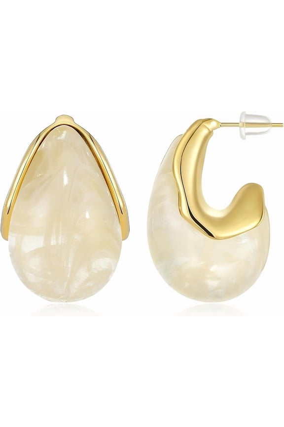 Vintage Pearl Earrings Big Large Pearl Earrings for Women Teardrop Bridal Wedding Earring Chunky Gold Earring Vintage Wedding Jewelry Accessories Trendy Jewelry Gifts[h030]