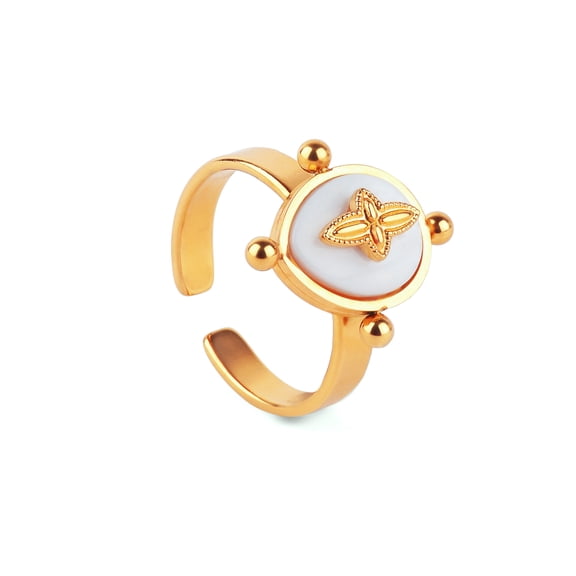 Vintage Pearl Geometric Ring