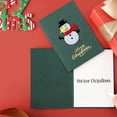 thumbnail image 1 of Vintage Pearl Paper Christmas Cards - 3D Pop-Up Holiday Greeting Cards with Envelopes, Festive Santa Tree Snowman Designs, Green Eco-Friendly Thank You Cards for Family Friends, 1 of 6