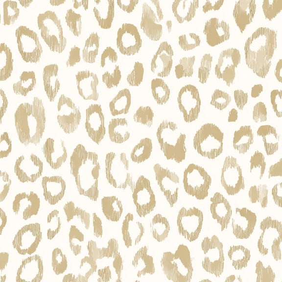Vintage Peel and Stick Wallpaper 23.6in x 9.8ft Beige Leopard Print Brushstroke Texture Contact Paper Vinyl Waterproof Self Adhesive Wall Paper for Bedroom Shelf Cabinet Renter Friendly