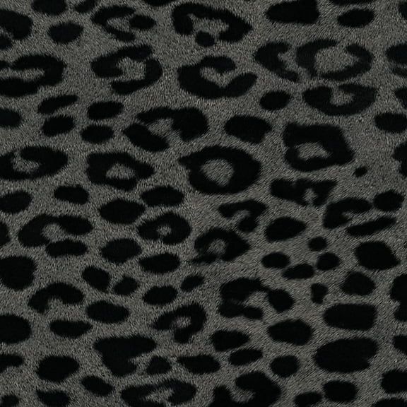 Vintage Peel and Stick Wallpaper 23.6in x 9.8ft Black Leopard Print Grey Contact Paper Vinyl Waterproof Self Adhesive Wall Paper for Bedroom Shelf Cabinet Renter Friendly