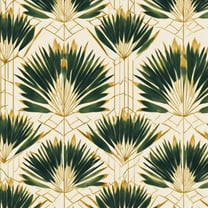 Vintage Peel and Stick Wallpaper Art Deco Tropical Palm Leaf Gold Green Details Wall Mural 23.6in x 9.8ft Self Adhesive Removable Wall Paper Renter Friendly Wallpaper for Nursery Bedroom Cabinets