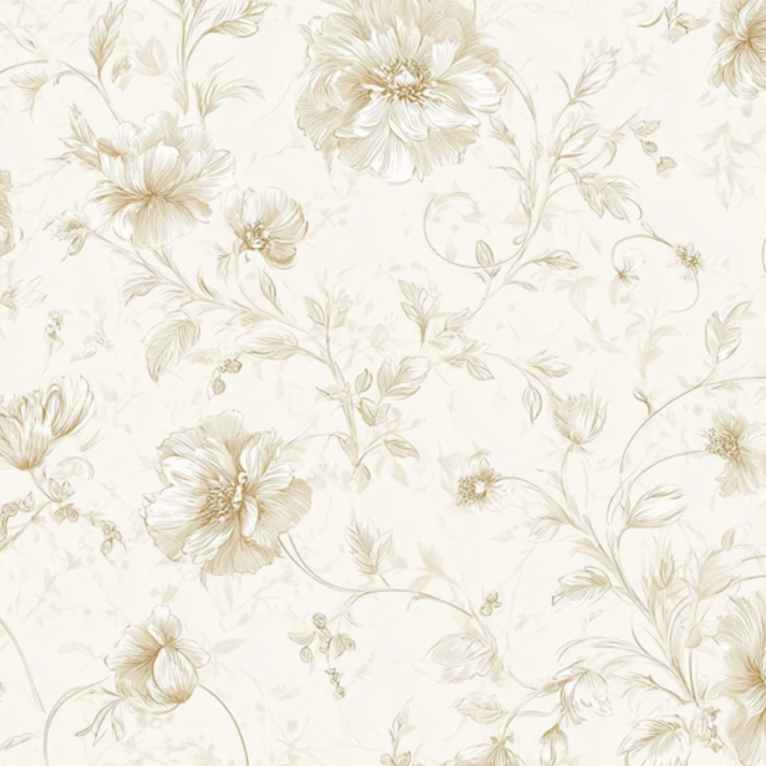Vintage Peel and Stick Wallpaper Elegant Floral Beige Cream Flowers Soft Wall Mural 23.6in x 9.8ft Self Adhesive Removable Wall Paper Renter Friendly Wallpaper for Nursery Bedroom Cabinets