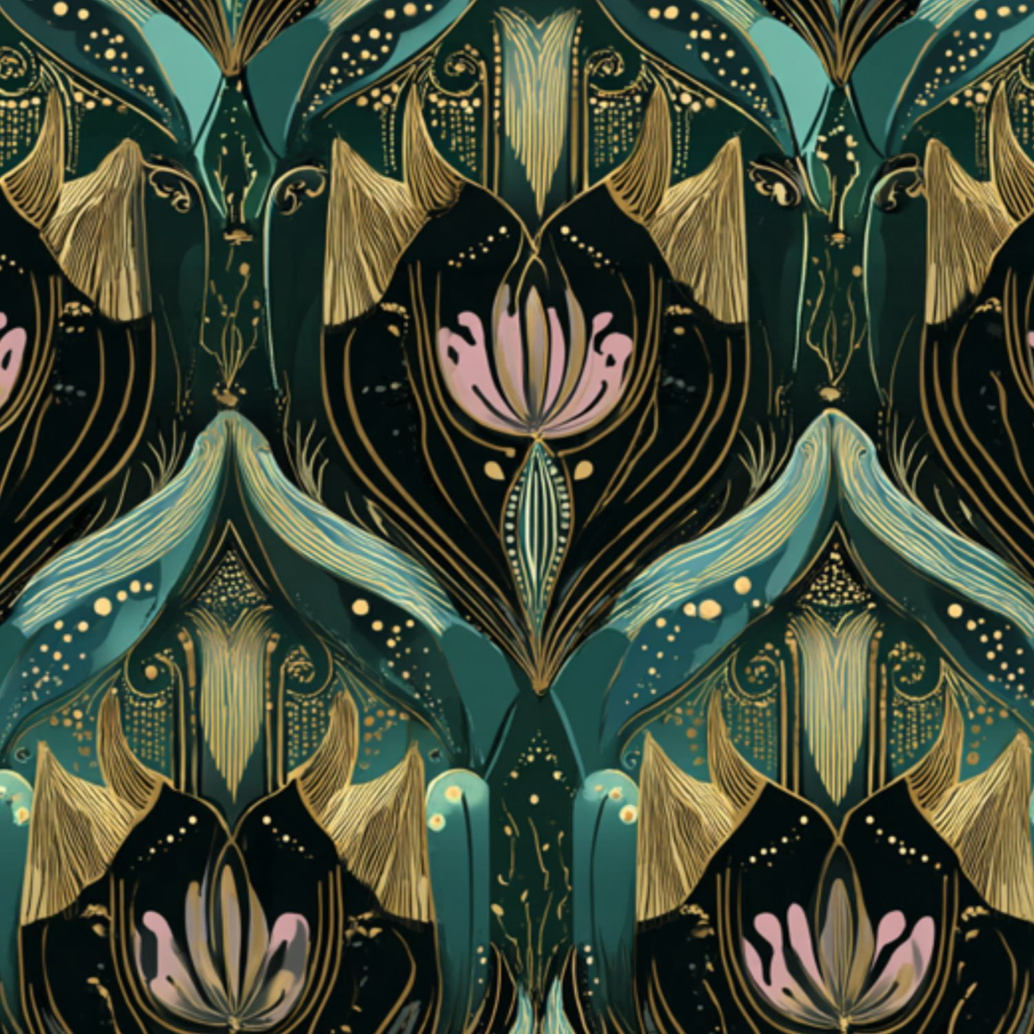 Vintage Peel and Stick Wallpaper Elegant Floral Gold Teal Accents Wall Mural 23.6in x 9.8ft Self Adhesive Removable Wall Paper Renter Friendly Wallpaper for Nursery Bedroom Cabinets