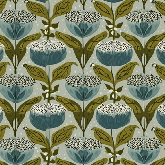Vintage Peel and Stick Wallpaper Floral Blue Green Blooms Leaves Soft Grey Wall Mural 23.6in x 9.8ft Self Adhesive Removable Wall Paper Renter Friendly Wallpaper for Nursery Bedroom Cabinets